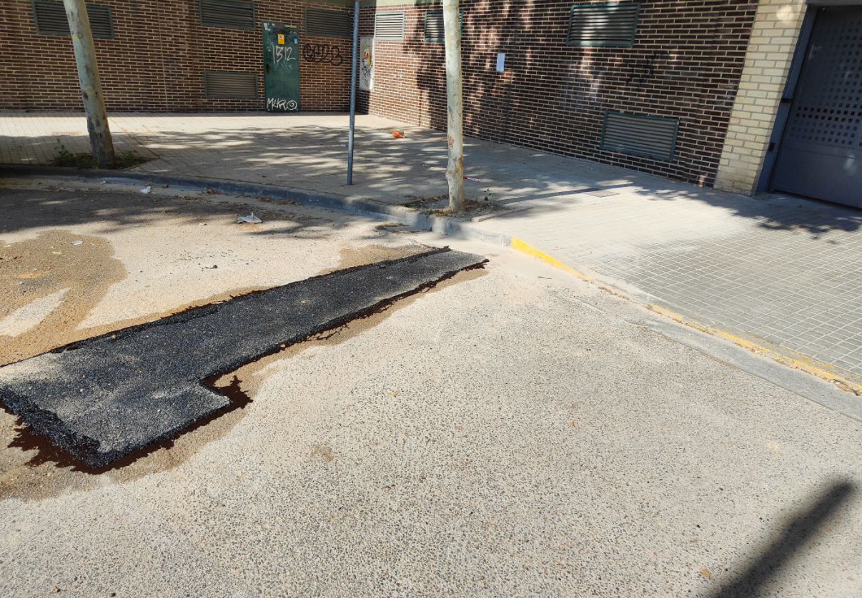 asfalto caliente en Zaragoza